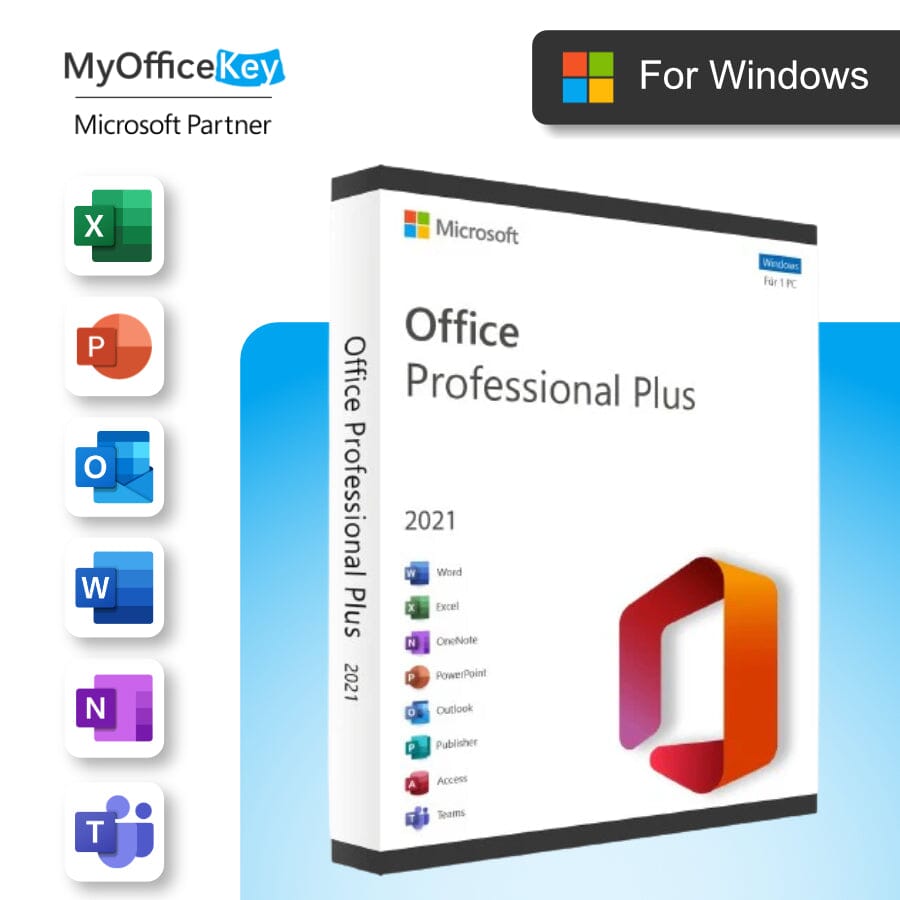 Microsoft Office 2021 Professional Plus I für Windows I Dauerlizenz