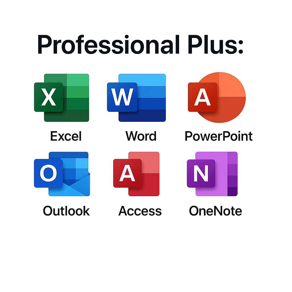Microsoft Office 2024 I für Windows I Professional Plus Dauerlizenz