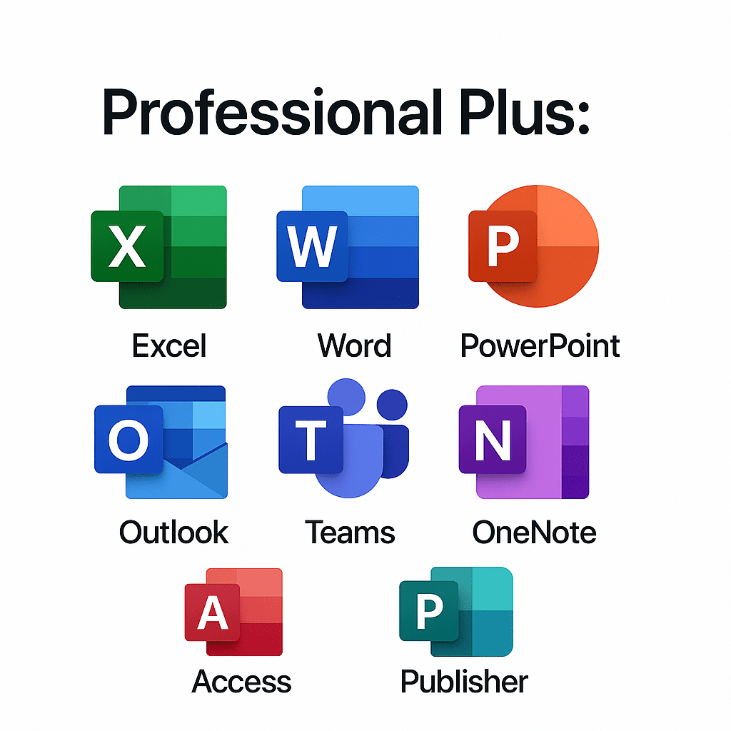 Microsoft Office 2024 I für Windows I Professional Plus Dauerlizenz