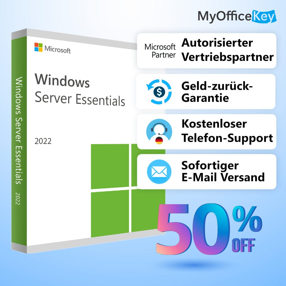 Windows Server 2022 Essentials - Download & Produktschlüssel