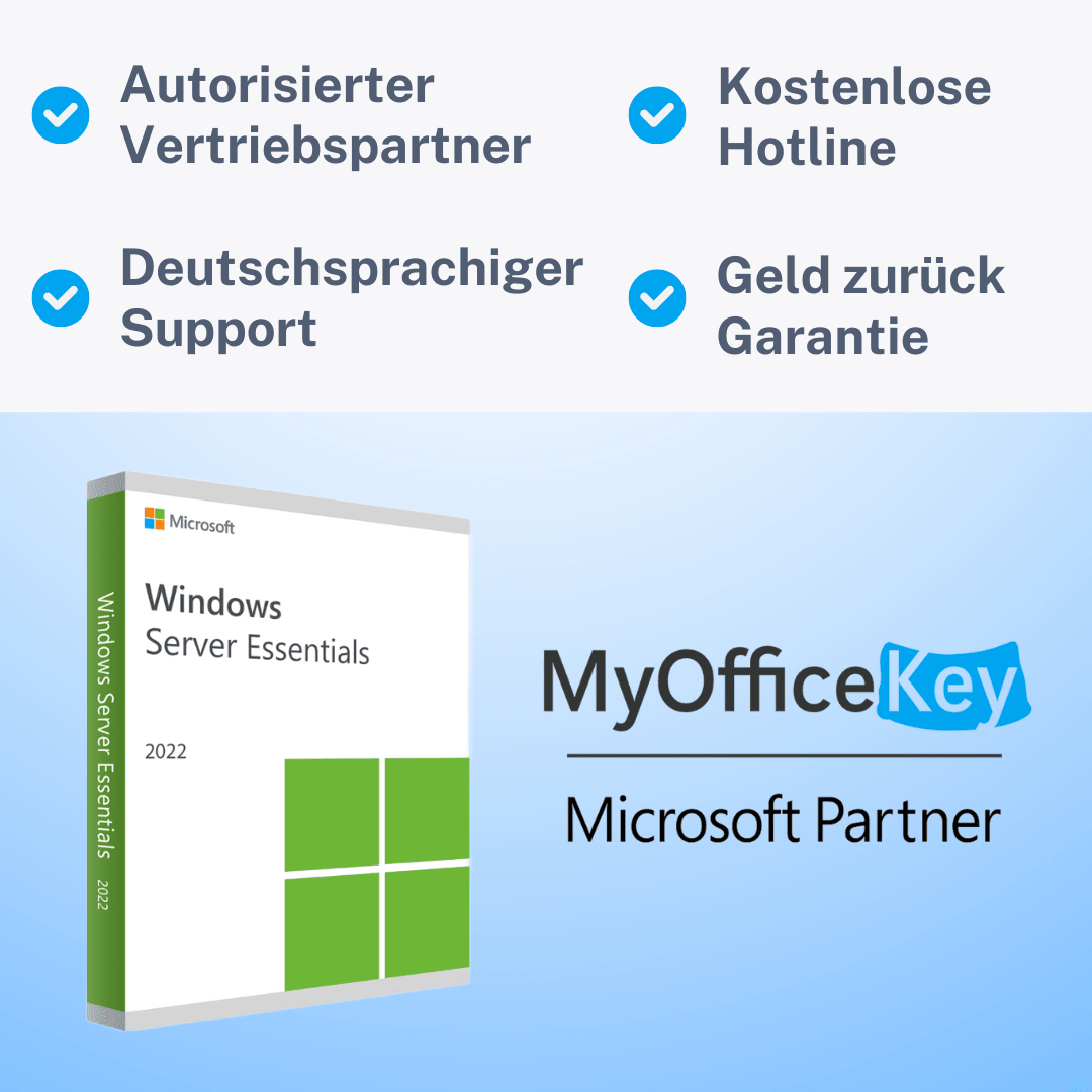 Windows Server 2022 Essentials - Download & Produktschlüssel