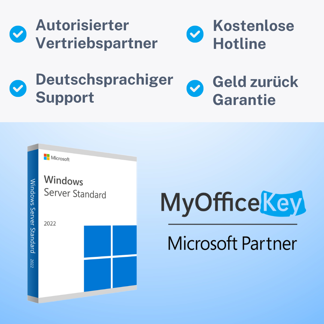 Windows Server 2022 Standard - Download & Produktschlüssel