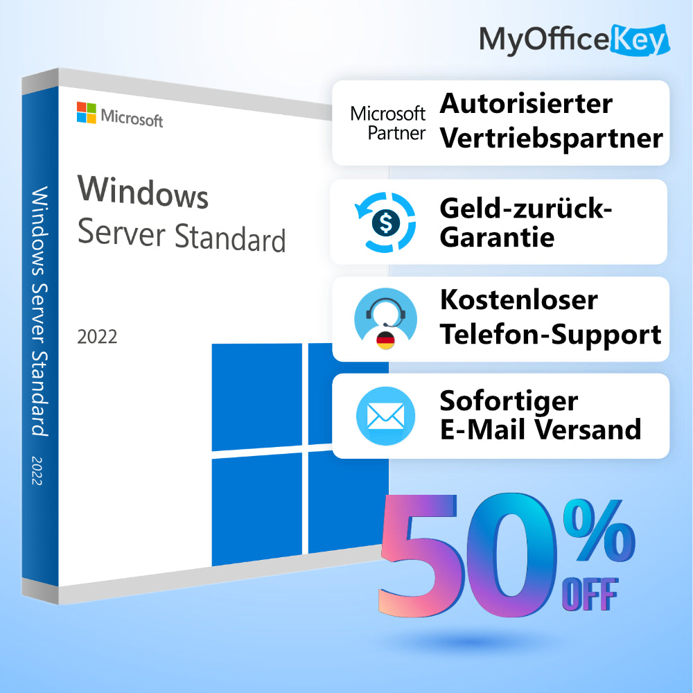 Windows Server 2022 Standard - Download & Produktschlüssel