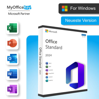 Microsoft Office Standard 2024 Dauerlizenz – neueste Version für Windows | MyOfficeKey – Microsoft Partne